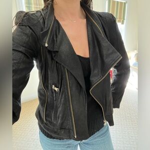 Pinkyotto Faux Leather Motorcycle Jacket - size S